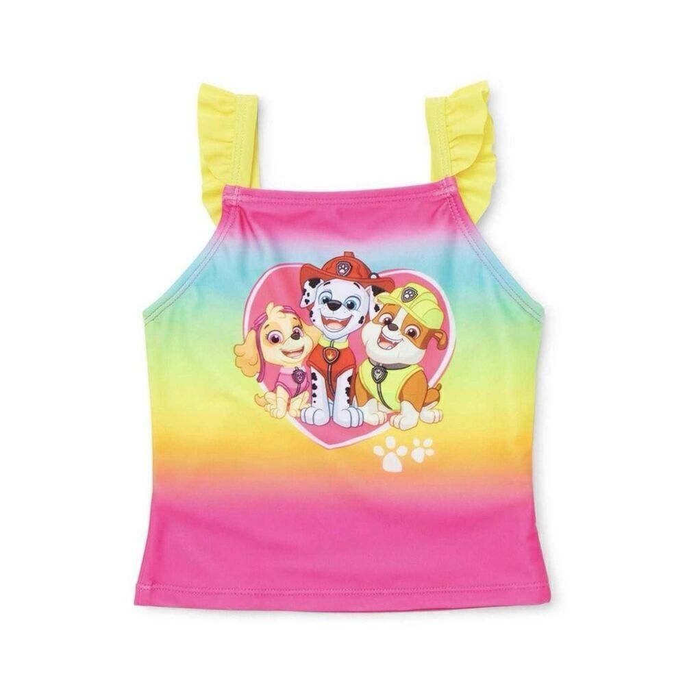NWT Toddler Girls Nickelodeon Paw Patrol Tankini Swimsuit Bathing Suit Top - 3T